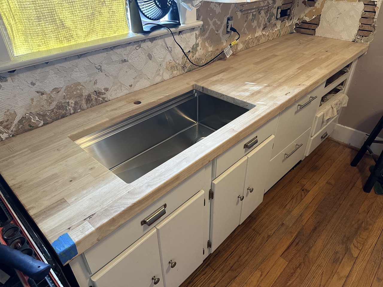 Kitchen progress with countertops